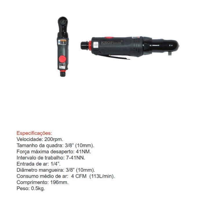 Roquete Pneumático 1/4 KROFTOOLS REF. 809220