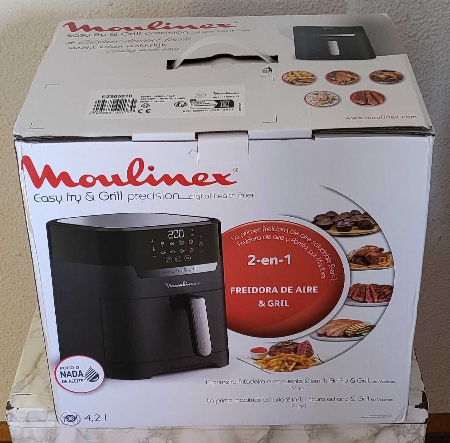 Fritadeira sem Óleo Moulinex Air Fryer Easy Fry & Grill EZ505810, Nova