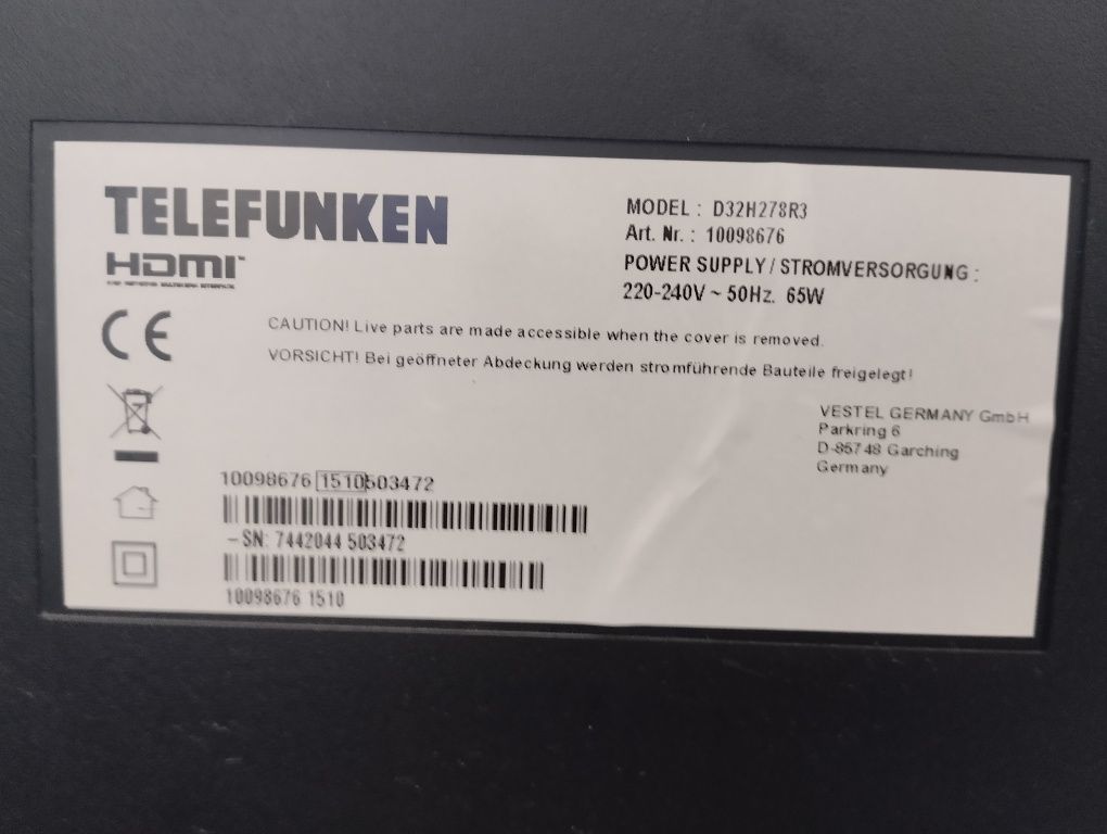 Телевізор Telefunken 32 LED