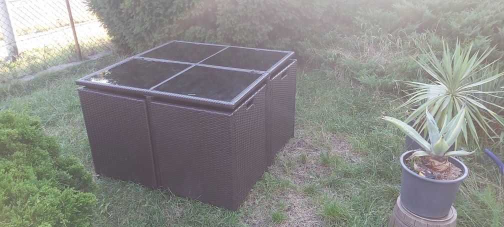 Zestaw ogrodowy rattanowy ratan balkon altanka ogród taras