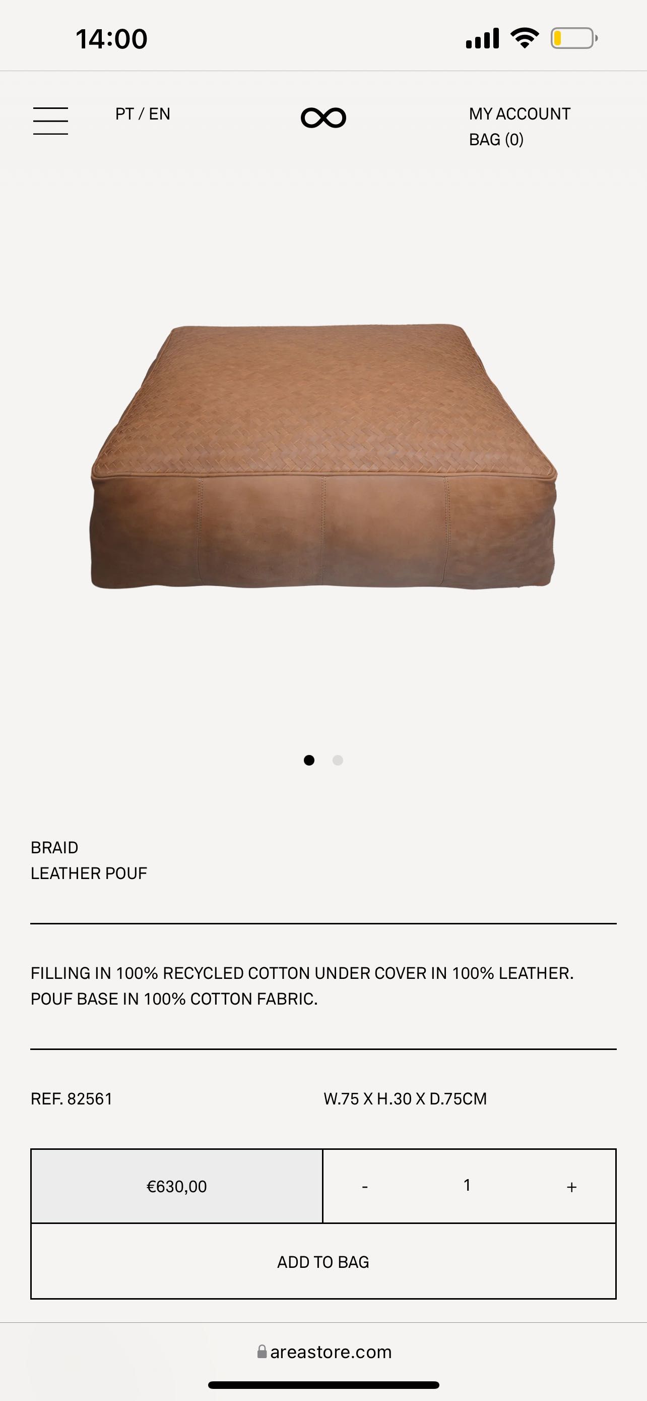 Puff Pouf area leather