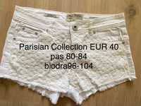 Parosian Collection 40 damskie szorty krótkie spodenki jeansowe białe