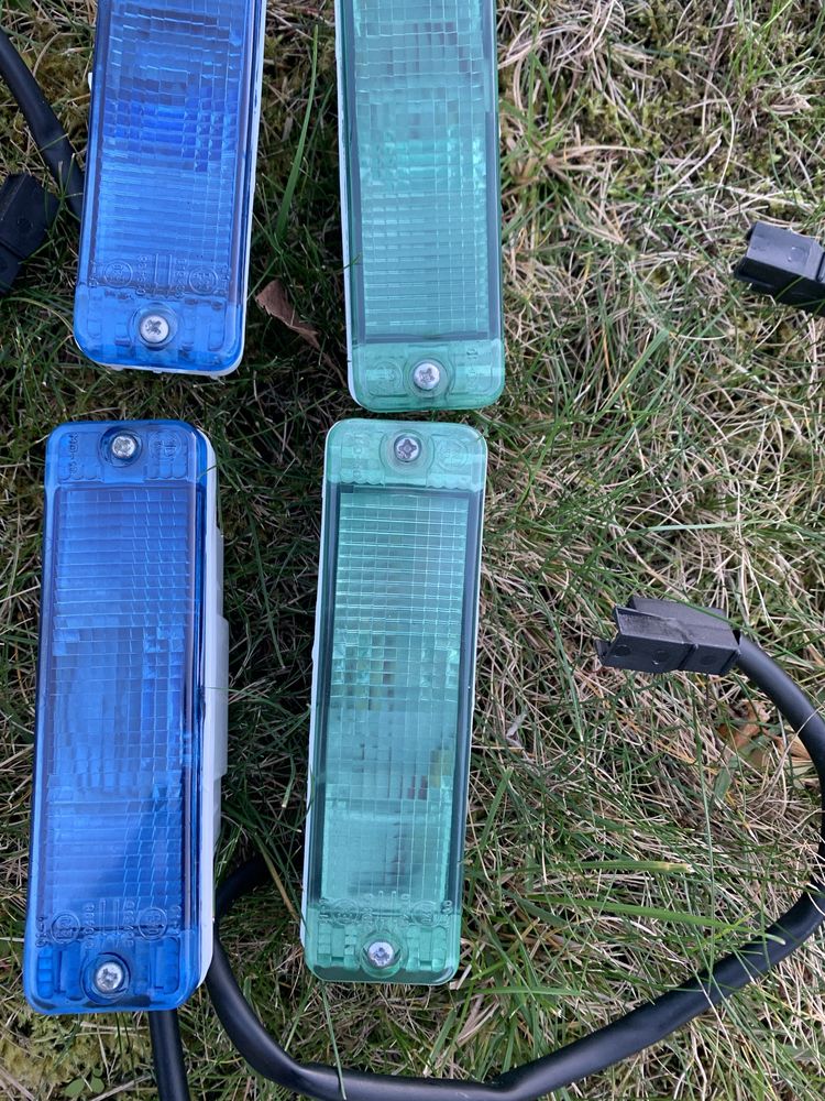 Lampy kierunkowskazy blue green red golf 2 mk2 ii jetta polo wąskie