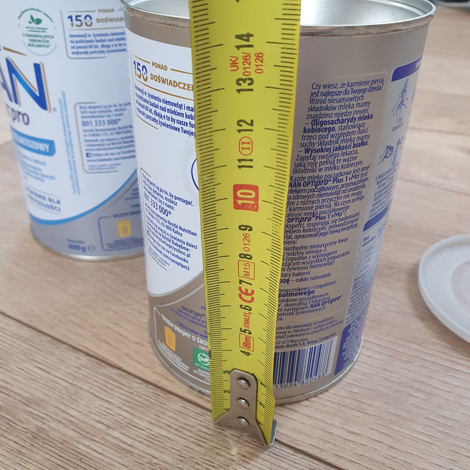 Puszki po mleku modyfikowanym 3 szt
