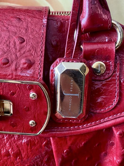 Червона вінтажна шкіряна сумка Jasper Conran