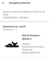 Sandały nike acg air deschutz+ rozmiar 41 screen z dowodem zakupu