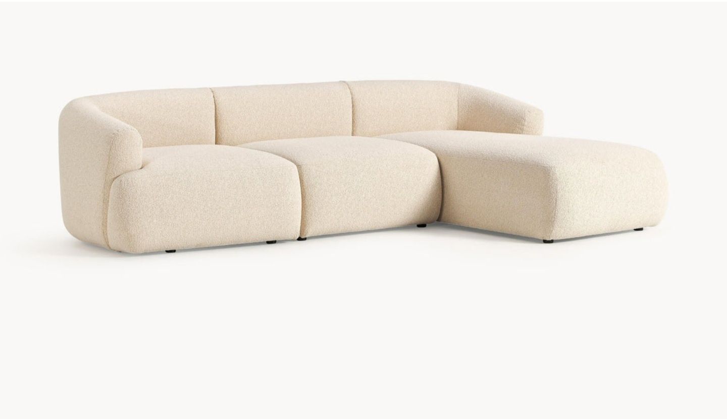 Sofa narożna modułowa Boucle Sofia 3-osobowa