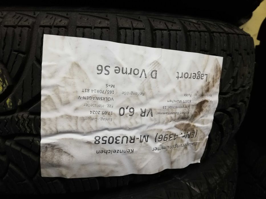 Koła zimowe  5x 100  opony 165  70  14