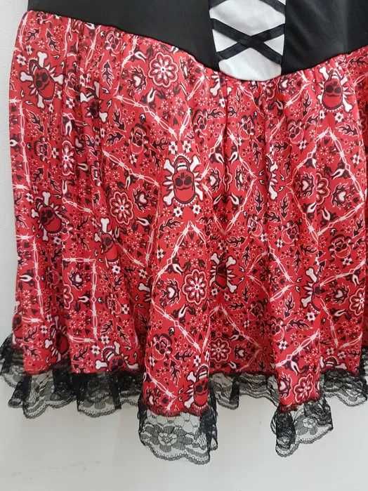 Sukienka przebranie piratka z czapką dla dorosłych rozmiar 46. AF044