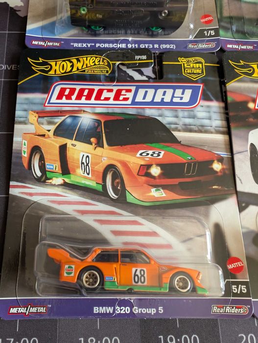 Hot Wheels premium 4x Car Culture, Race Day plus Hammer Drop, nowy
