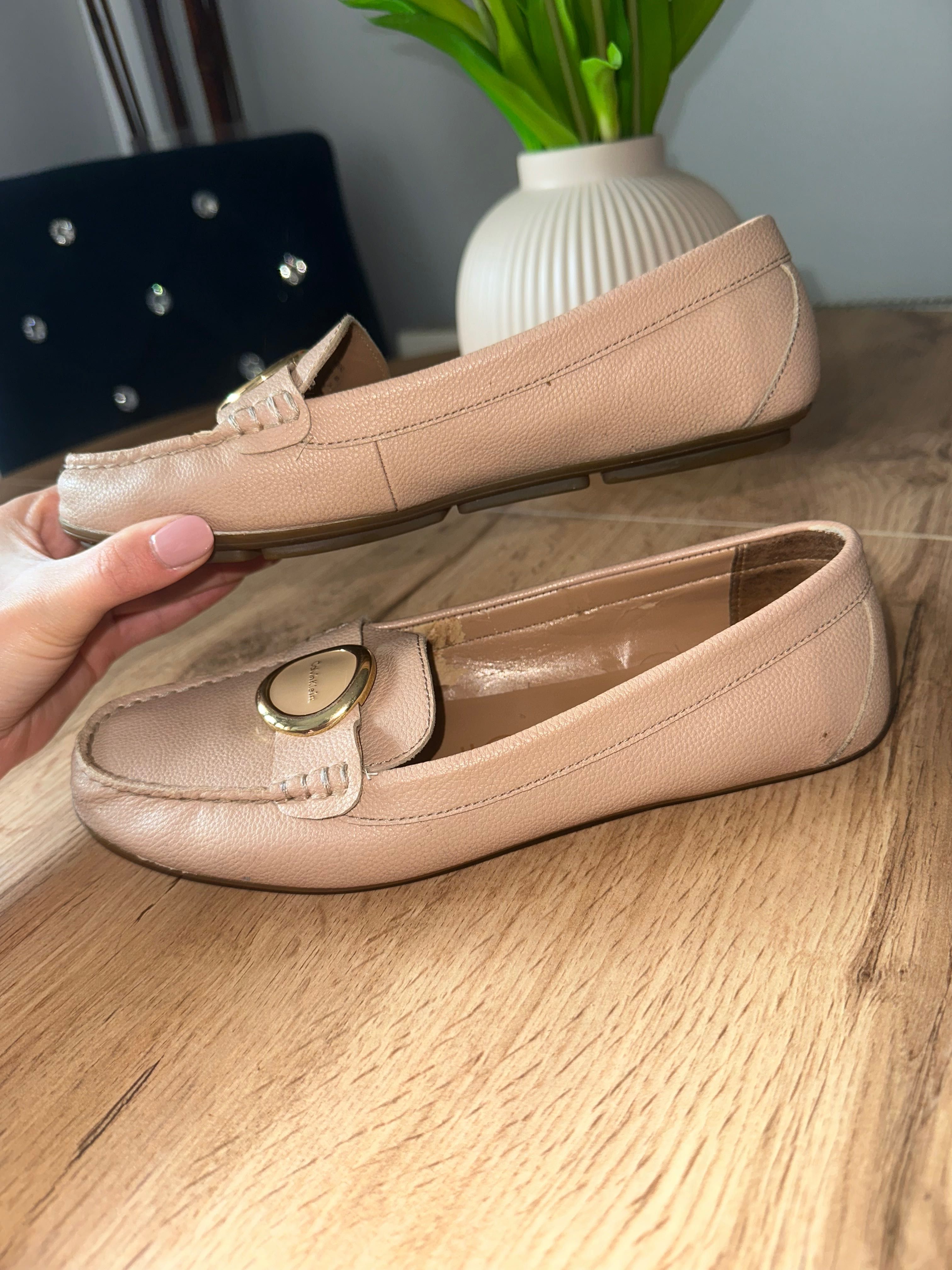 buty mokasyny baletki Calvin Klein r 37 wkładką 23,5cm używane