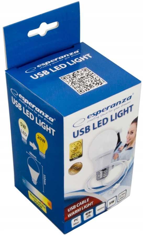 Żarówka LED USB 5W turystyczna Esperanza