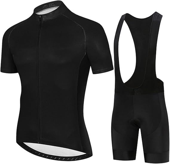 Letni komplet rowerowy kolarski koszulka + spodenki z szelkami S