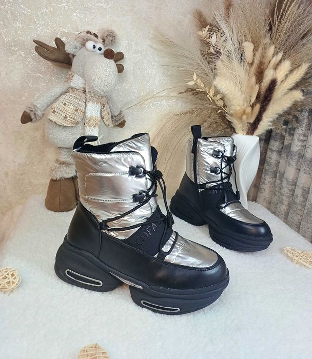 Дитячі зимові черевики для дівчинки 33 34 35 36 37 38 чоботи дутіки