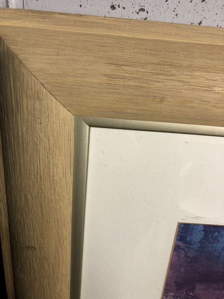 Obraz w drewnianej ramie, szkło