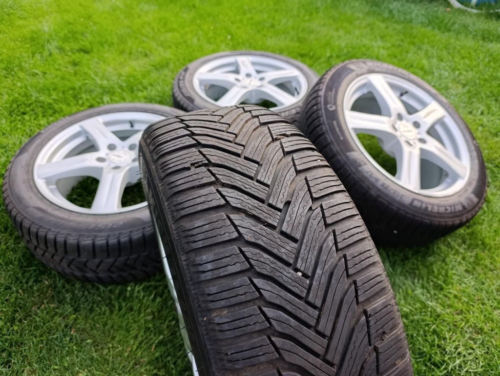 Koła zimowe opony 215 55r17, alufelgi 17" 5x108 ET40, Peugeot 508