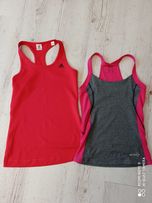 2 bluzki fitness, treningowe - adidas, crivit, rozm. 36/38