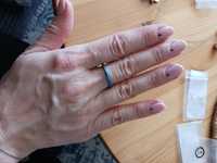Niebieska cieniutka obraczka/pierścionek 2cm