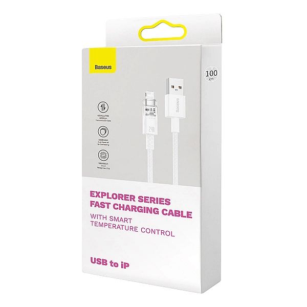 Baseus Explorer Series kabel przewód USB - Lightning 2,4A 2 m biały (C