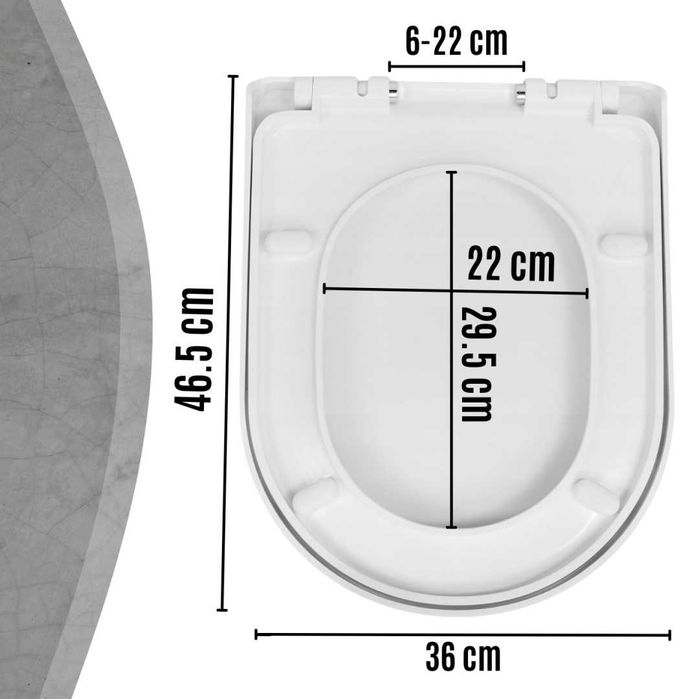 Deska Sedesowa Wolnoopadająca 0041-2 WC Twarda Wypinana Uniwersalna