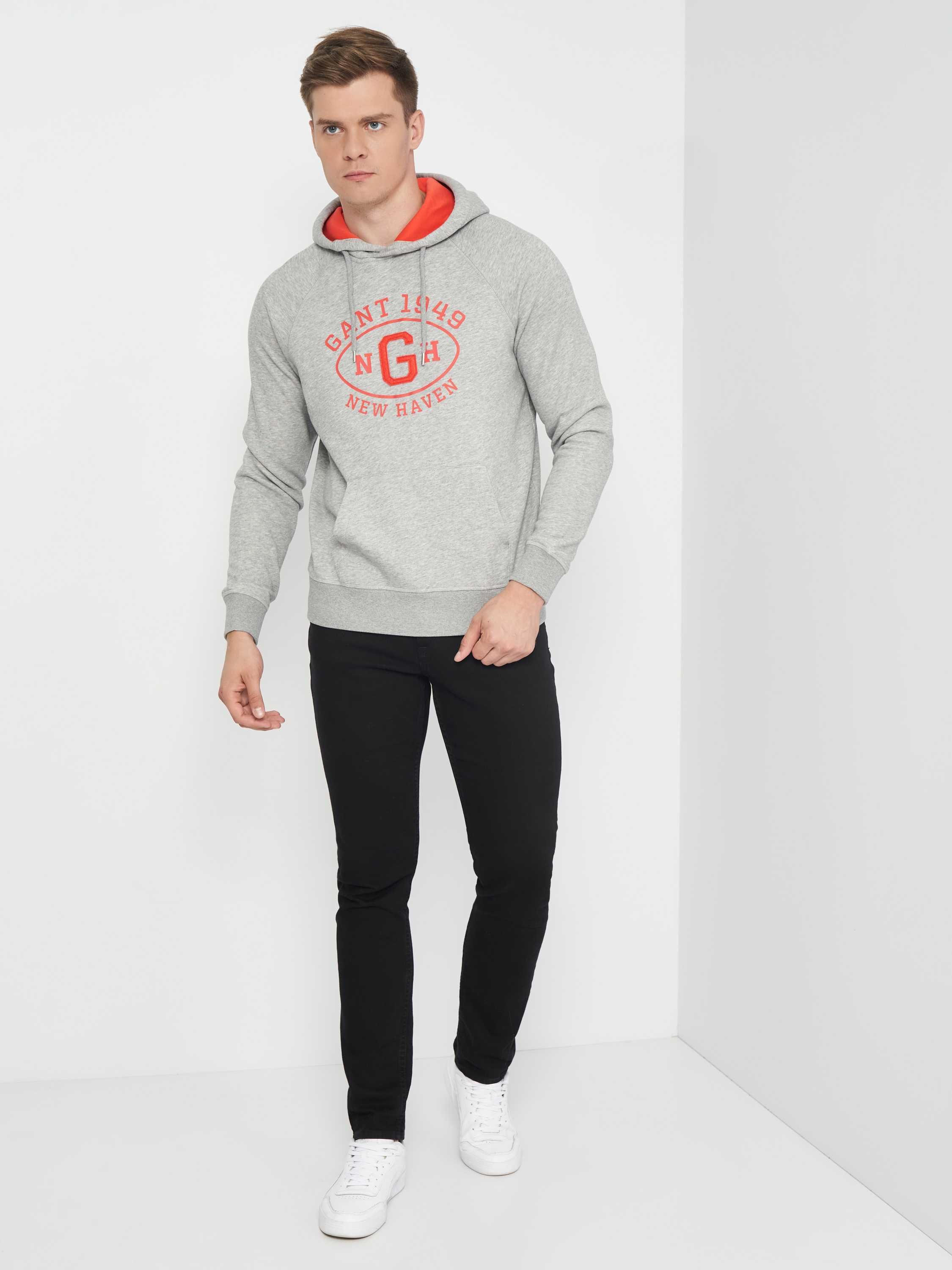 Чоловічі худі толстовки GANT hoodie, Оригінал, Преміум котон