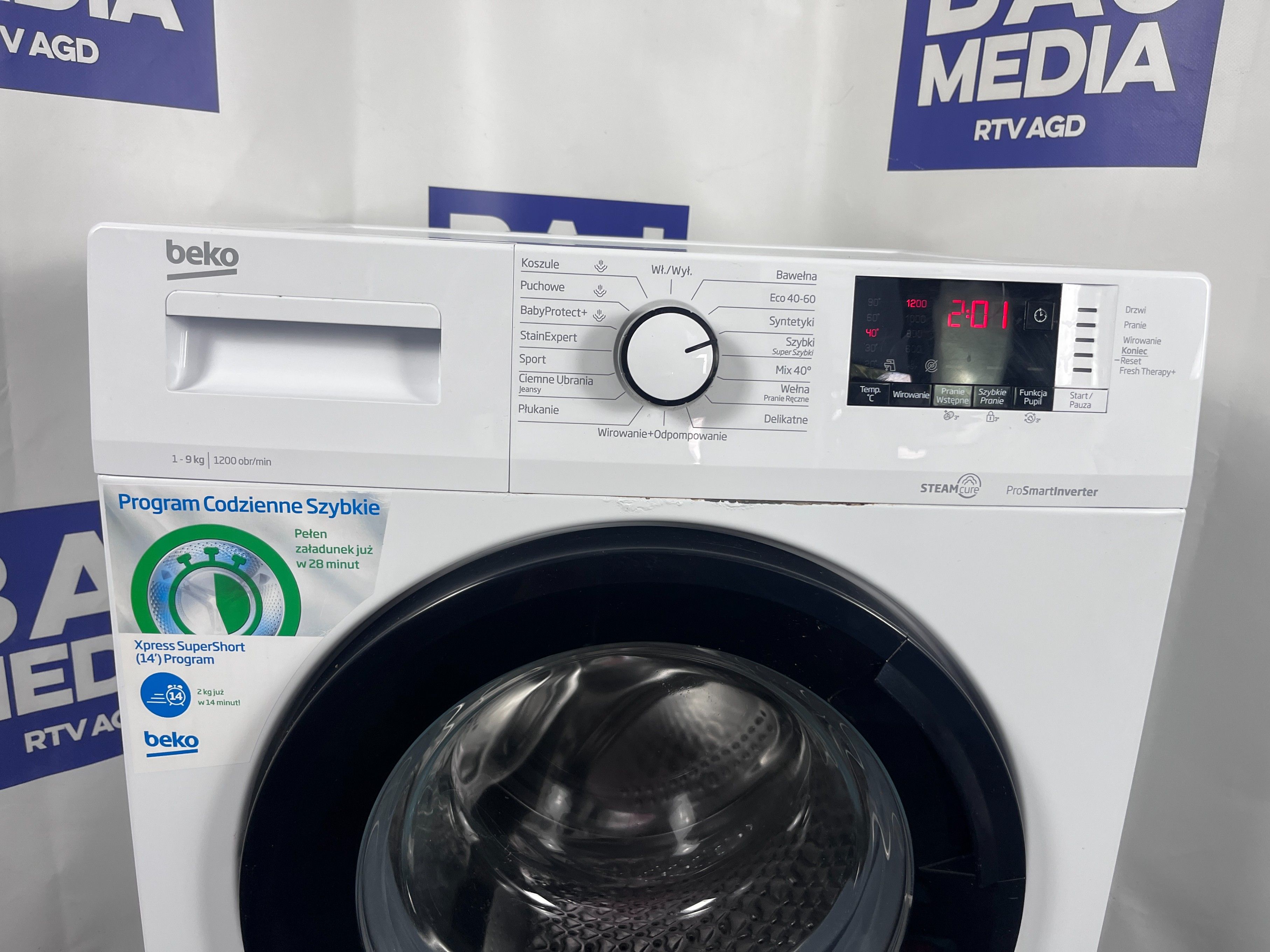Pralka Beko Inverter Duża Pojemność 9Kg/1200/A++/Dostawa/6Mscgwarancja