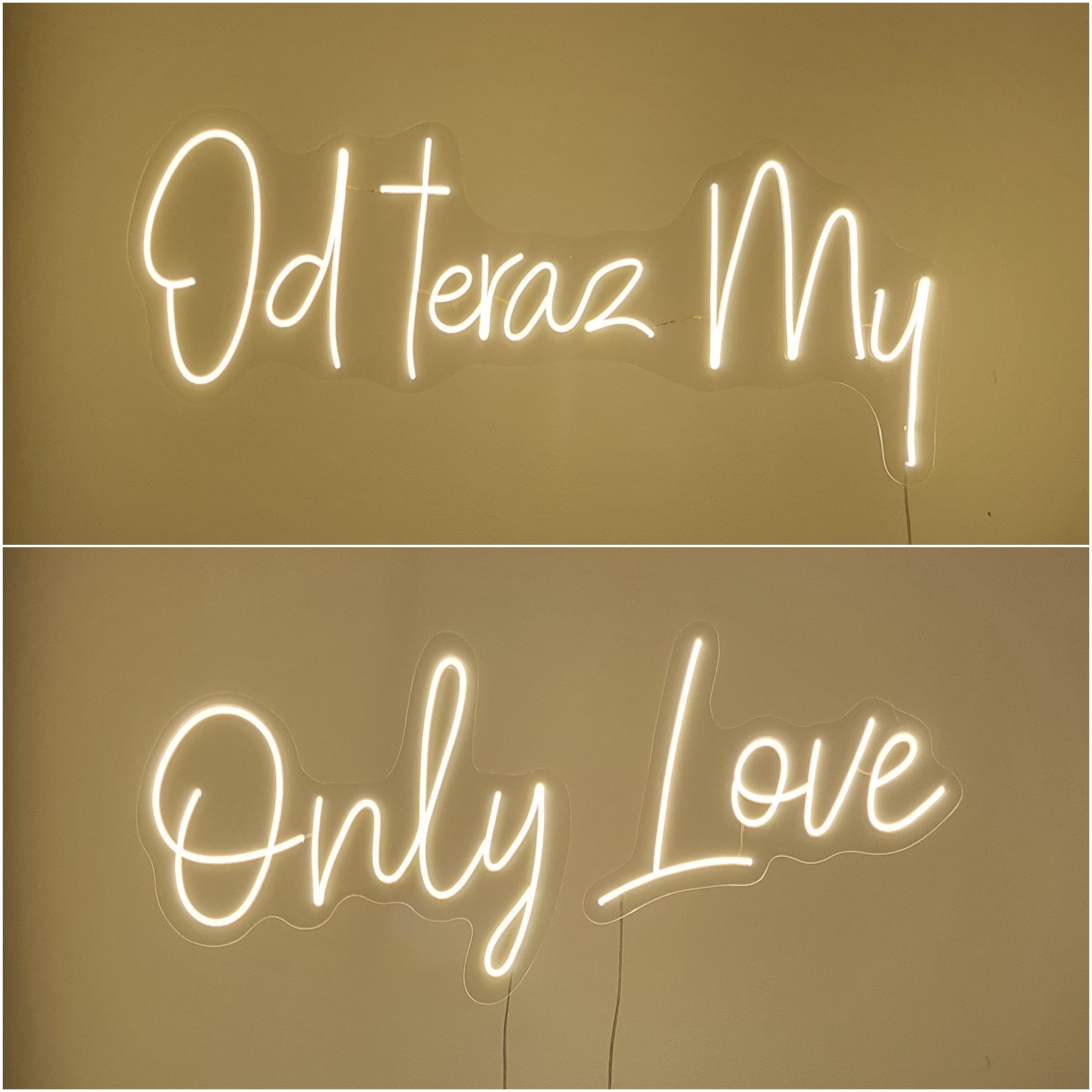Napis led P. S. Kocham Cię neon ledon wesele ślub