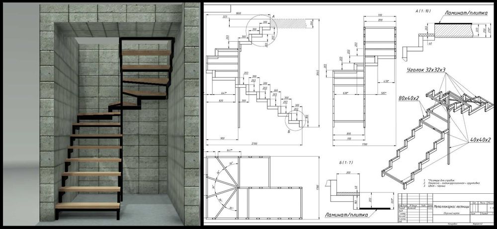 Конструкционные модели лестниц