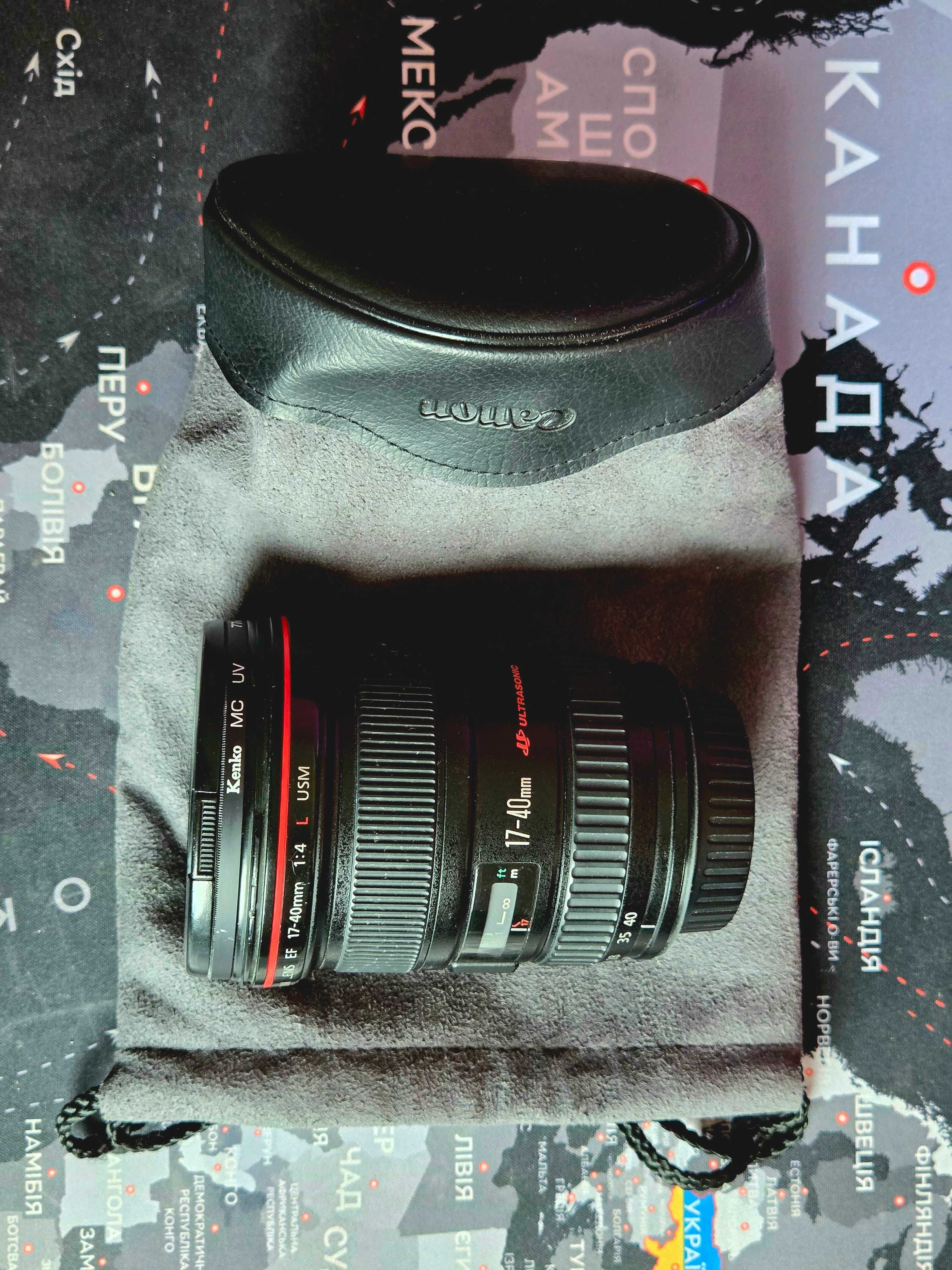 Обʼєктиви canon ef 16- 35 f2.8 iii 70-200 f4 і f2.8  ts-e 24 17-40 f4