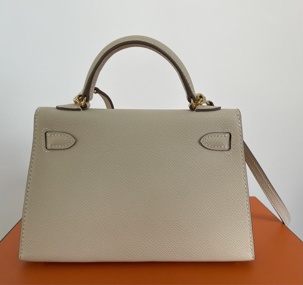 Сумка Hermes kelly mini craie.