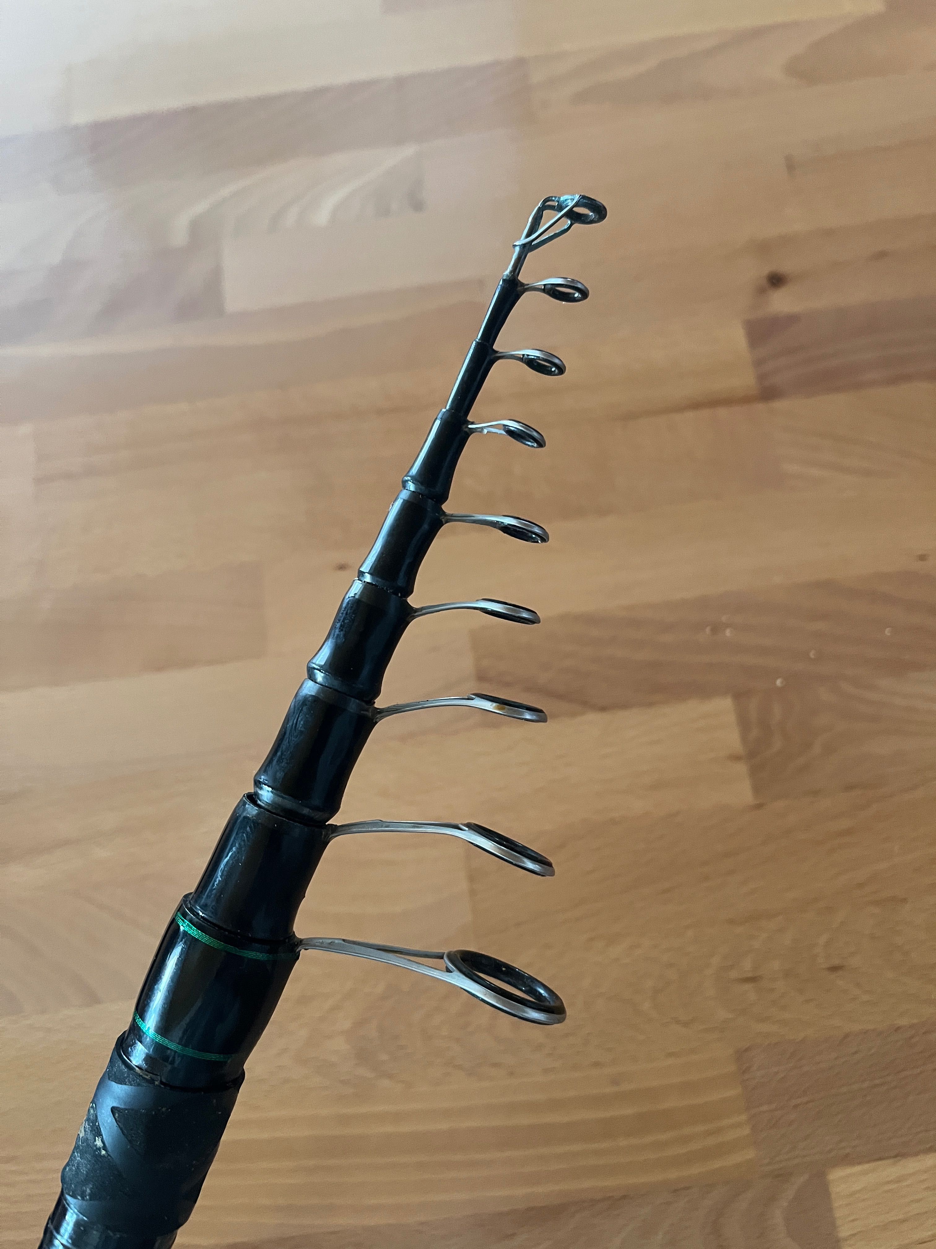 cana pesca yuki spirit 500 5 metros boia pião fuji mar chumbadinha