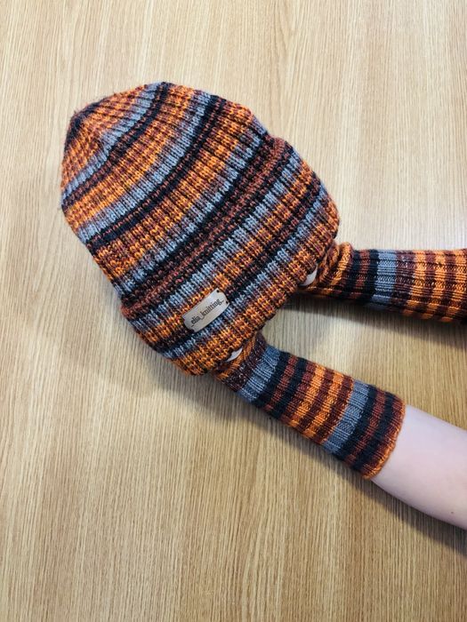 Осінньо-зимовий комплект: шапка та мітенки