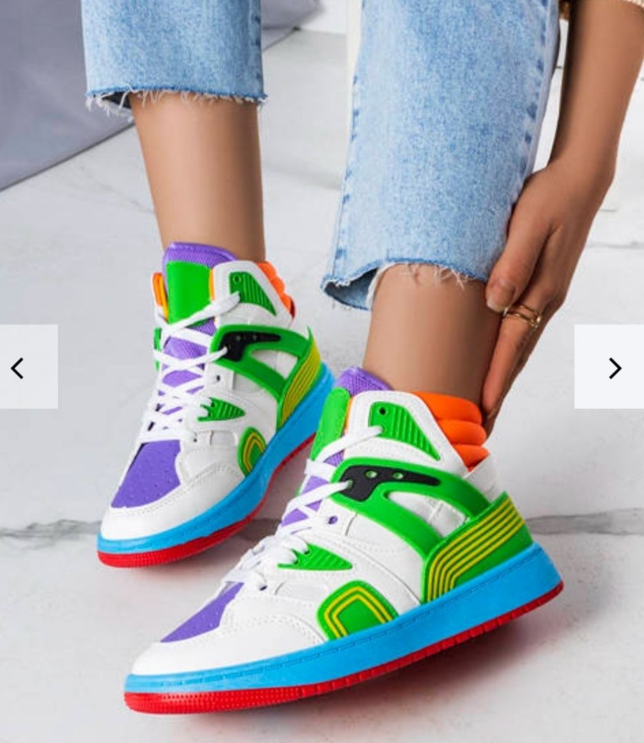 Buty sportowe sneakersy zielone r. 36