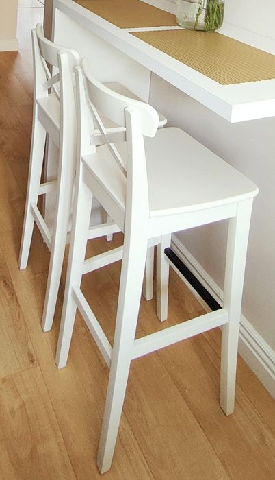 Dwa krzesła białe ingolf Ikea 74cm niedostępne