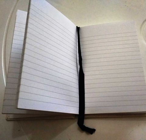 Bloco/ caderno/ livro de notas_ Pautado_ Pequeno_ 161 x 107 mm