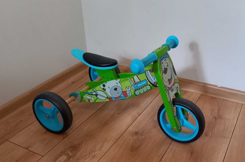 Rowerek dziecięcy drewniany 3 kołowy, 2 kołowy 12-36 miesiecy