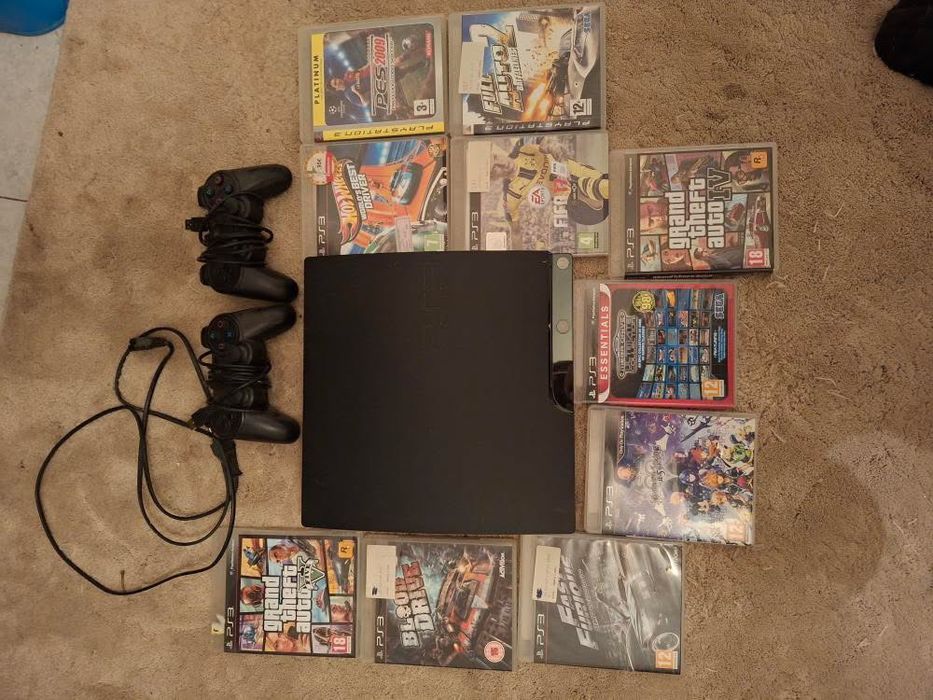 ps3 com jogos pouco usada
