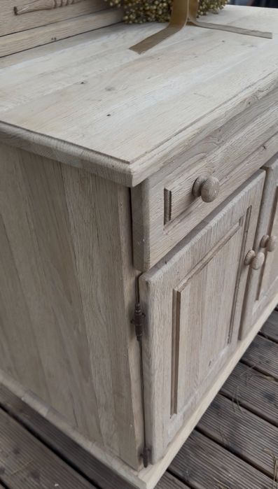 Komoda z lustrem , dębowy zestaw