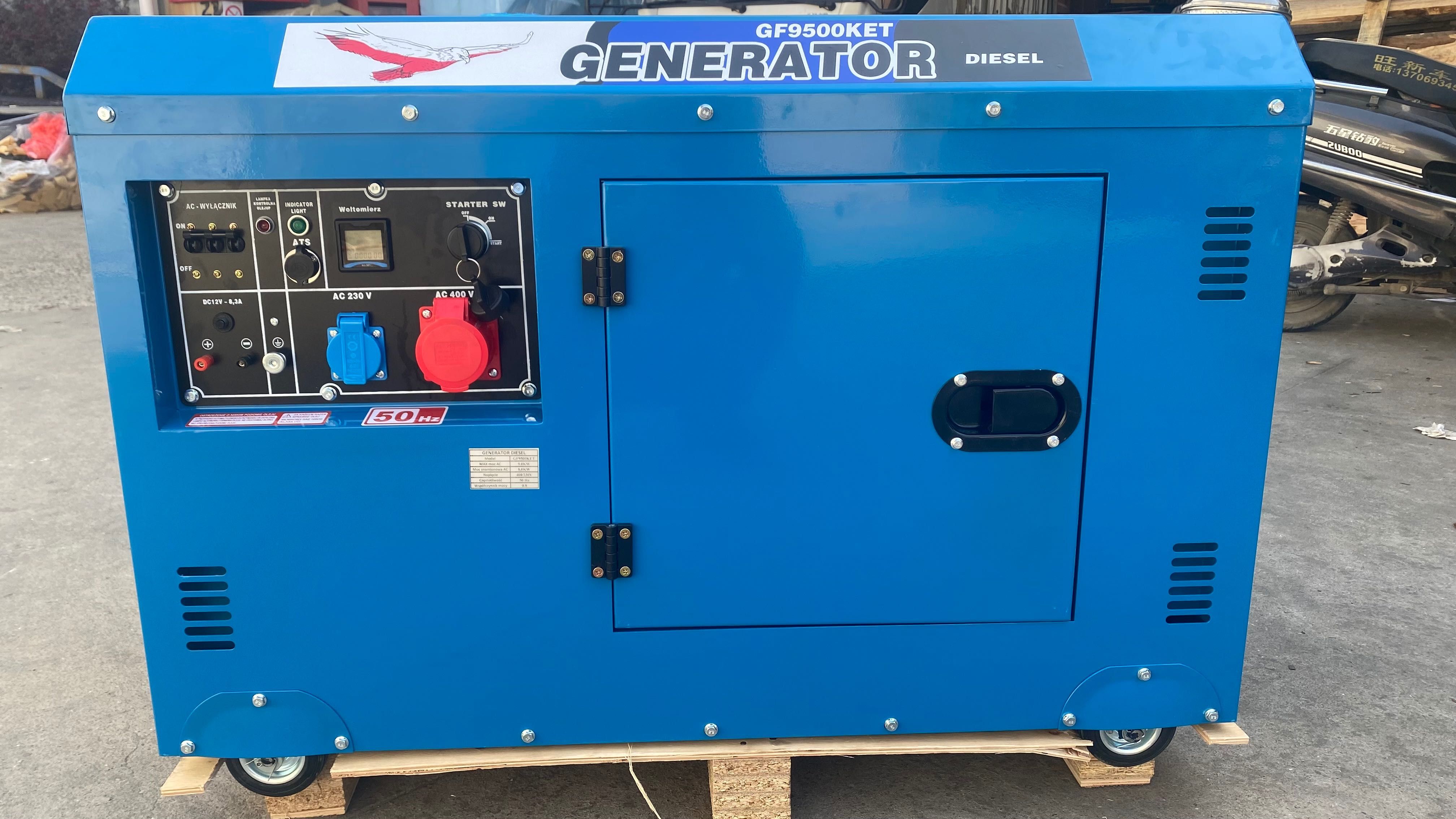 agregat prądotwórczy 9 / 10 kW AVR diesel automatyka ATS