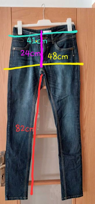 Calças jeans escuro straight fit