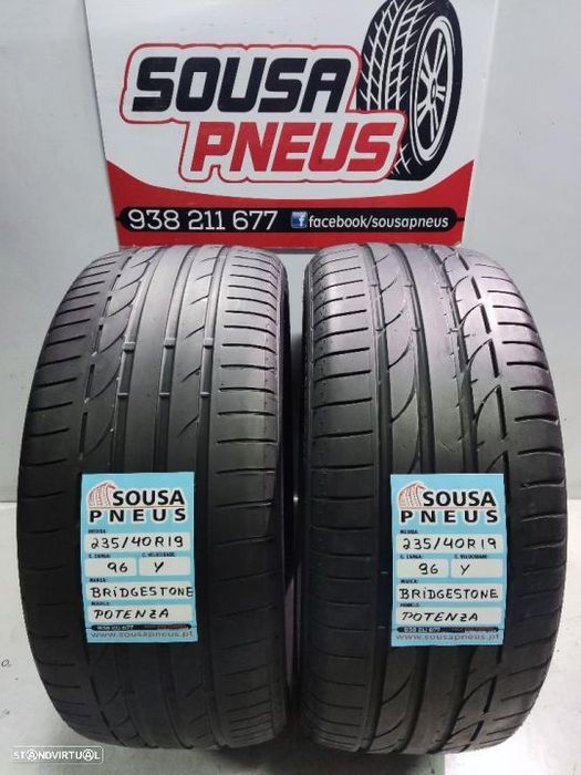 2 pneus semi novos 235-40r19 bridgestone - oferta dos portes