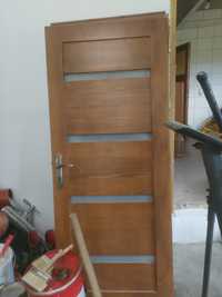 Drzwi drewniane złoty dąb