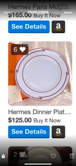 HERMES, обідня тарілка, сервіз 3500 дол