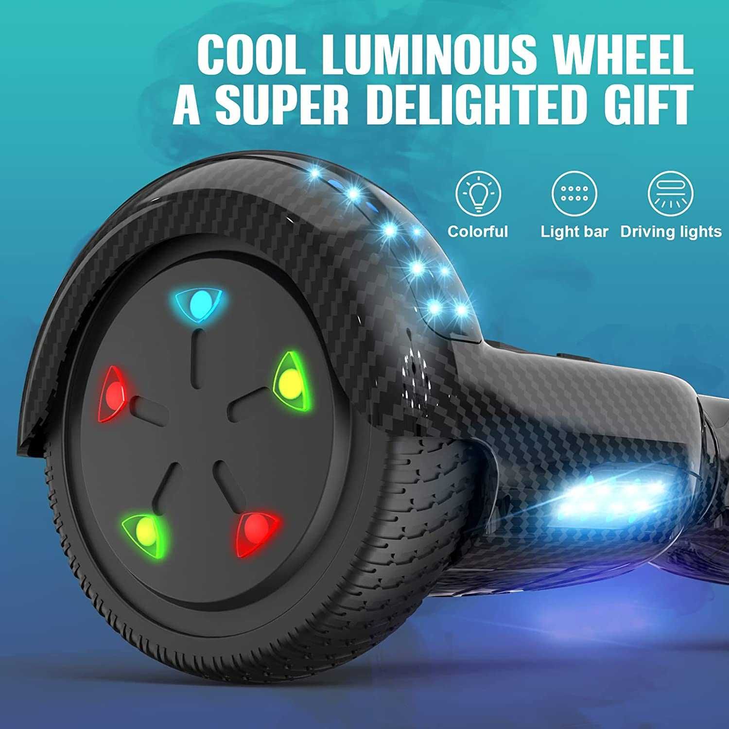 Hoverboard, 2 rodas, com luzes LED Bluetooth novo