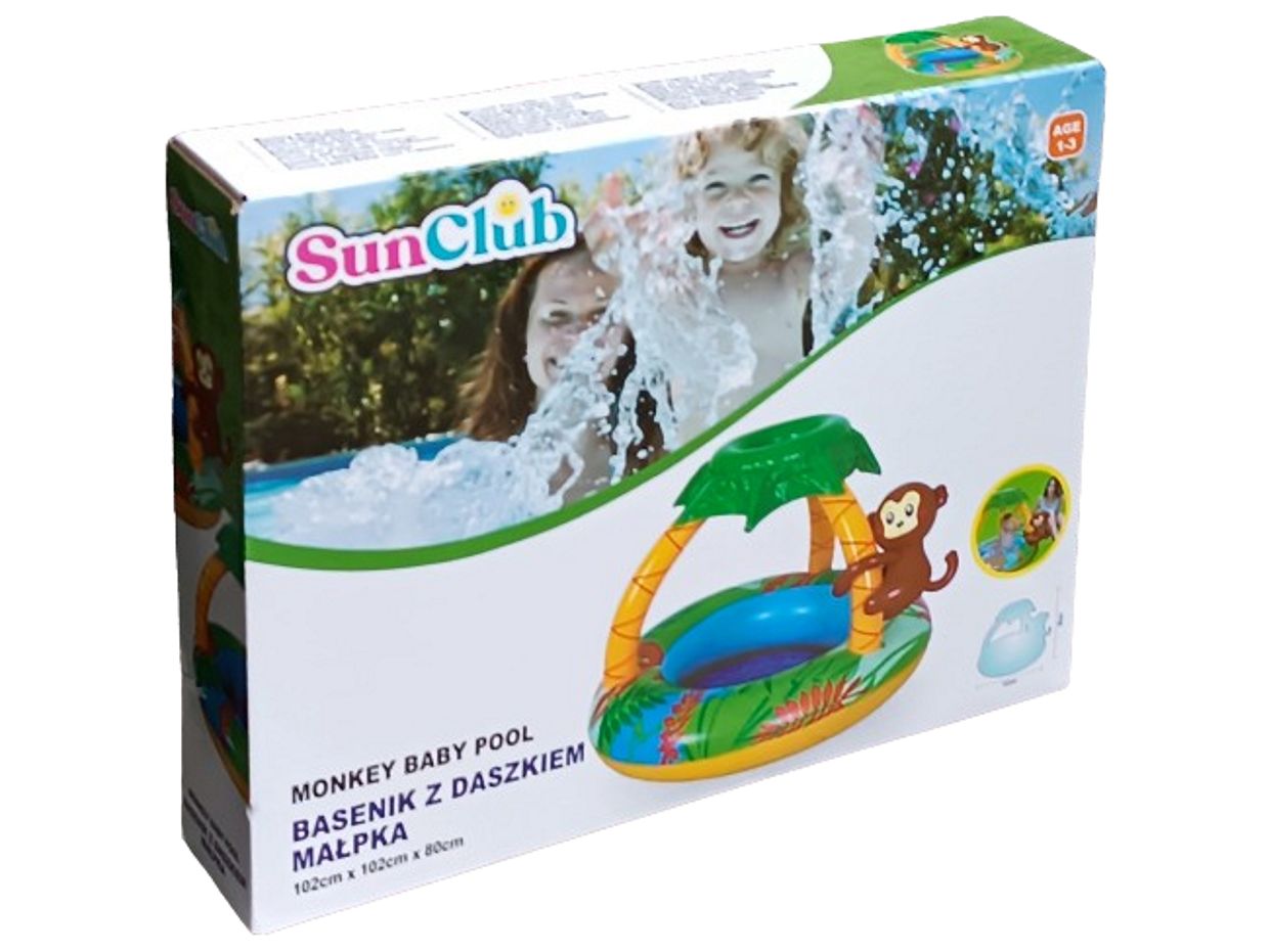 Dmuchany basen z daszkiem SunClub 80x102x102cm 40L
