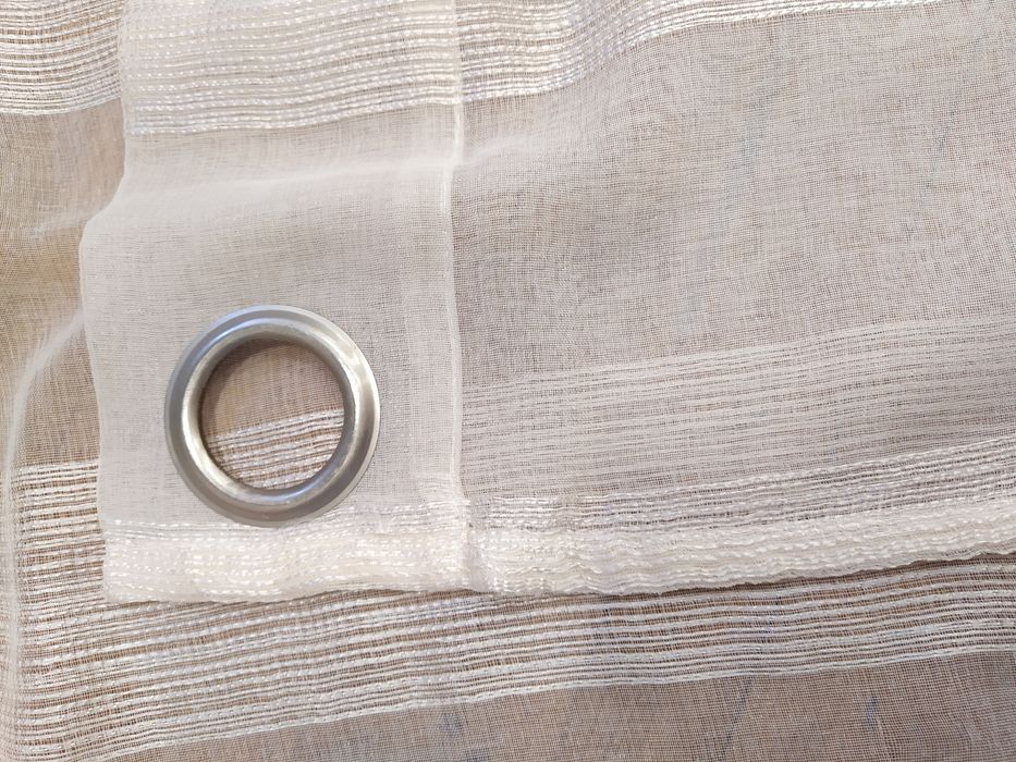 Лляна тюль на люверсах