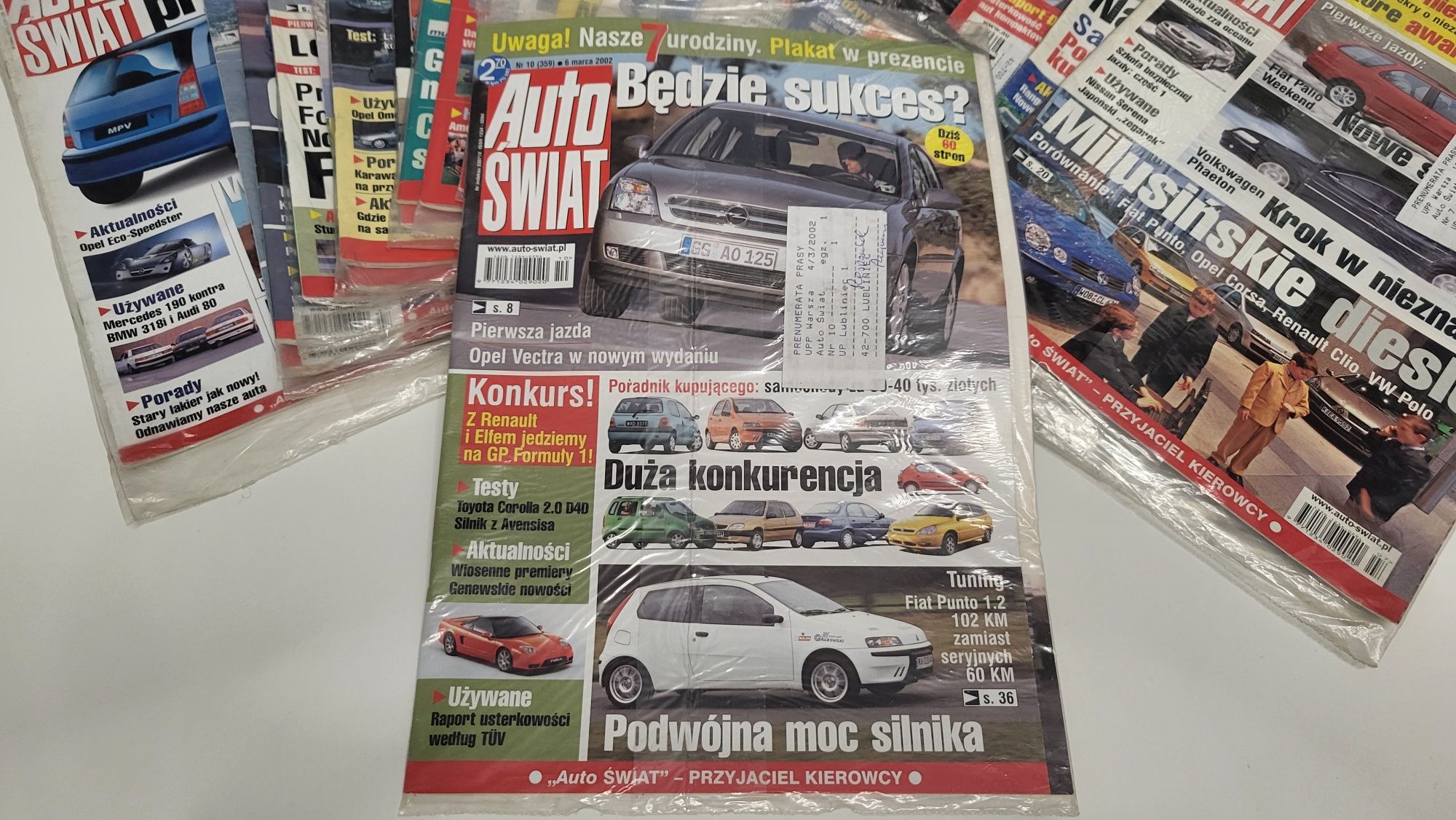 Tygodnik Auto ŚWIAT z 2002 roku oryginalnie zafoliowany OKAZJA rarytas