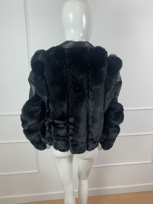 Kurtka damska skorzana ramoneska z futerkiem S M L XL