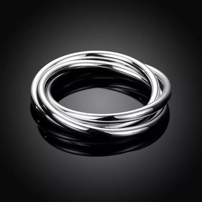 Pulseira redonda simples e luxuosa banhada a prata 925