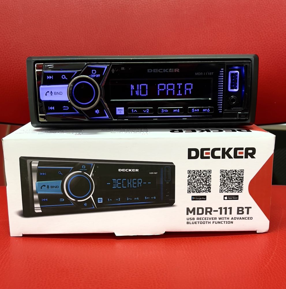 Автомагнітола Decker MDR-111BT/AUX/Bluetooth/ПОТУЖНИЙ ЗВУК!